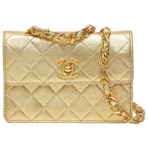 vintage gold chanel purse